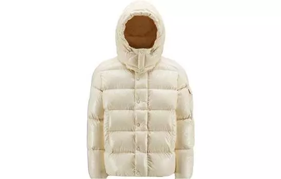 Moncler Мужской пуховик, слоновая кость белая