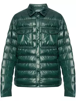 Moncler стеганый пуховик, зеленый