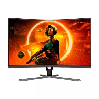 Монитор игровой изогнутый AOC CQ32G3SE, 31.5", QHD, VA, 165 Гц, чёрный