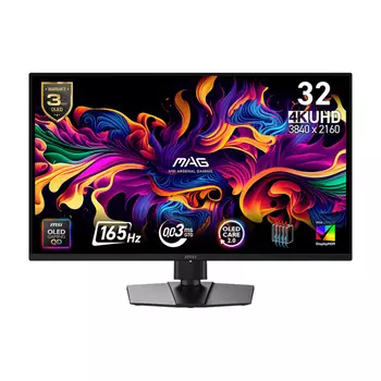 Монитор игровой MSI MAG 322UP QD-OLED E16, 31.5", 3840x2160, 165 Гц, QD-OLED, черный