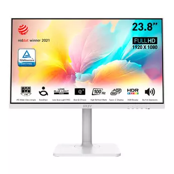 Монитор MSI Modern MD2412P, 24", 1920x1080, 100 Гц, IPS, белый