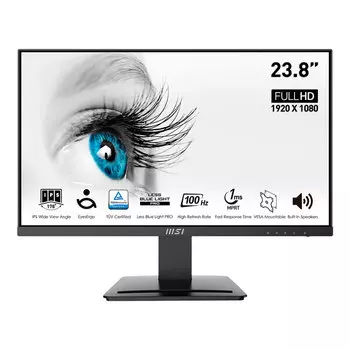 Монитор MSI PRO MP243X, 24", 1920x1080, 100 Гц, IPS, чёрный