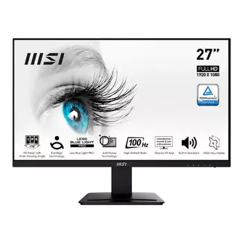 Монитор MSI PRO MP273A, 27", 1920x1080, 100 Гц, IPS, чёрный