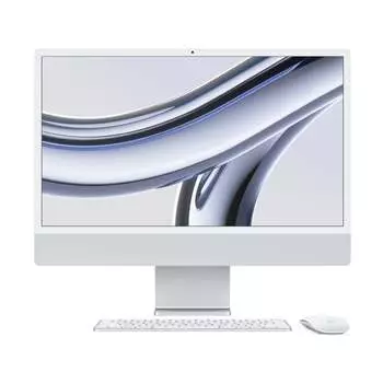 Моноблок Apple iMac 24'' М3 (2023), 8 CPU/10 GPU, 16ГБ/512 ГБ, Gigabit Ethernet, Silver, английская клавиатура