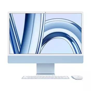 Моноблок Apple iMac 24'' М3 (2023), 8 CPU/10 GPU, 8ГБ/1 ТБ, Gigabit Ethernet, Blue, английская клавиатура