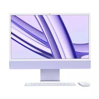 Моноблок Apple iMac 24'' М3 (2023), 8 CPU/10 GPU, 24ГБ/256 ГБ, Gigabit Ethernet, Purple, английская клавиатура