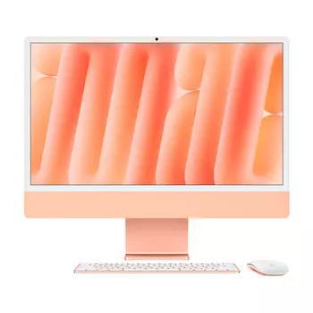 Моноблок Apple iMac 24'' М4 (2024), 10 CPU/10 GPU, 32 ГБ/1 ТБ, Nano-texture glass, Orange, английская клавиатура