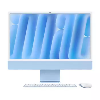 Моноблок Apple iMac 24" М4 (2024), 8 CPU/8 GPU, 16ГБ/256 ГБ, Gigabit Ethernet, Blue, английская клавиатура