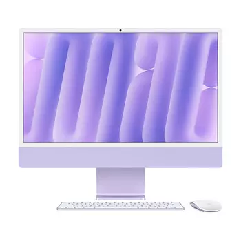 Моноблок Apple iMac 24" М4 (2024), 8 CPU/8 GPU, 24ГБ/512 ГБ, Gigabit Ethernet, Purple, английская клавиатура