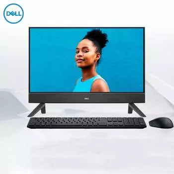 Моноблок Dell Inspiron 5410, 23.8", 16 ГБ/256 ГБ SSD + 1 ТБ HDD, Intel i5-1235U, чёрный, английская клавиатура