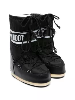 Moon Boot Kids зимние сапоги Icon с логотипом, черный
