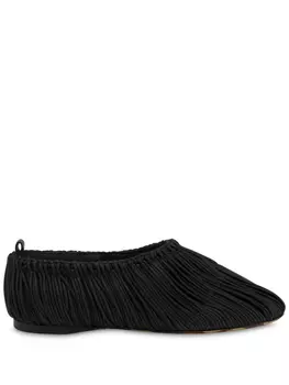 Moschino балетки из смесового хлопка, черный