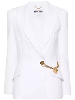 Moschino блейзер с цепочкой, белый