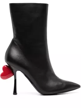 Moschino ботильоны с аппликацией, черный
