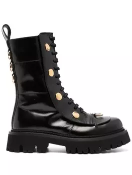 Moschino ботинки с шипами, черный