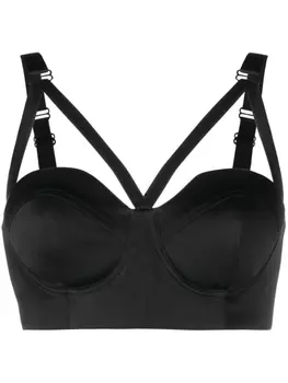 Moschino бюстье с ремешками, черный