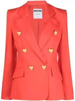 Moschino двубортный блейзер, красный