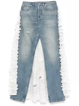Moschino джинсы с оборками, синий
