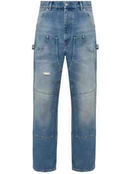 Moschino джинсы со вставками, синий