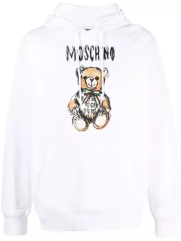 Moschino худи Teddy Bear, белый