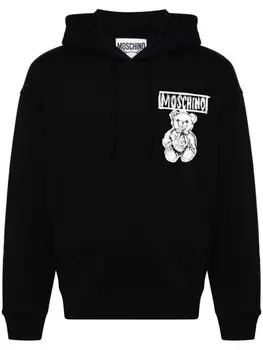 Moschino худи Teddy Bear, черный