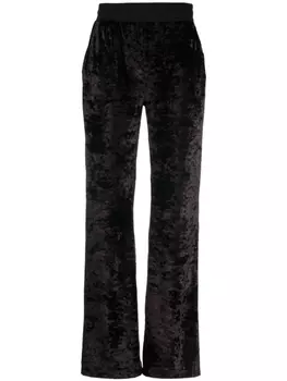 MOSCHINO JEANS бархатные брюки прямого кроя, черный
