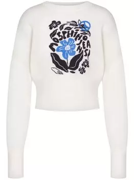 MOSCHINO JEANS шерстяной джемпер с цветочным узором
