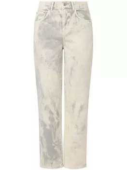 MOSCHINO JEANS укороченные джинсы средней посадки, белый
