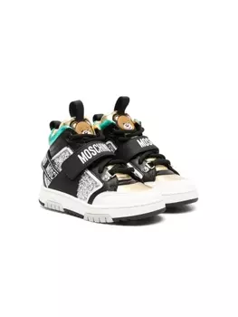 Moschino Kids высокие кеды, черный