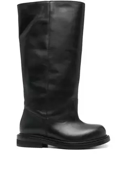 Moschino кожаные сапоги, черный