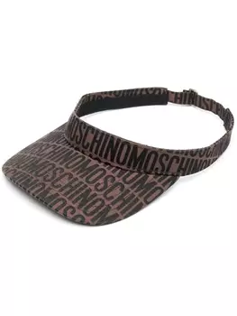 Moschino козырек с логотипом, коричневый