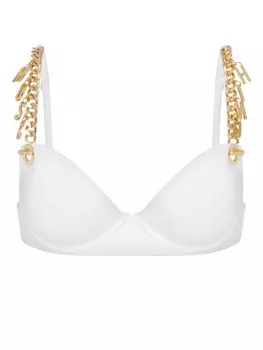 Moschino лиф-бикини с цепочкой, белый