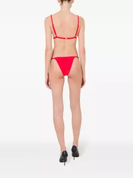 Moschino лиф-бикини с цепочкой, красный