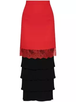 Moschino многослойная юбка, красный