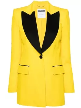 Moschino однобортный пиджак, желтый