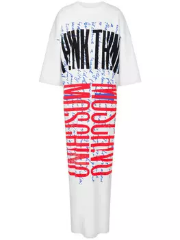 Moschino платье-футболка макси, белый