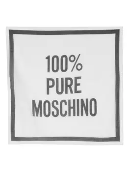 Moschino платок с надписью, белый