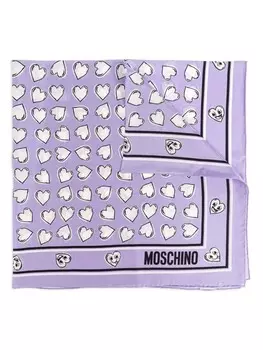 Moschino платок с принтом, фиолетовый