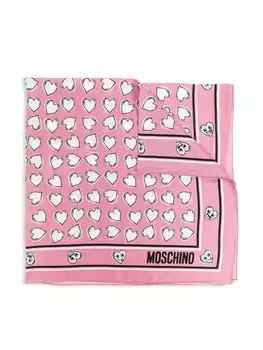 Moschino платок с принтом, розовый