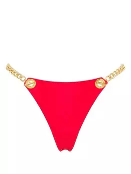 Moschino плавки бикини с цепочками, красный