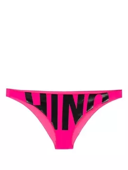 Moschino плавки бикини с логотипом, розовый