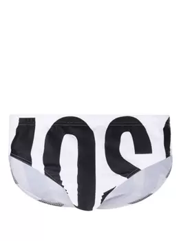 Moschino плавки с логотипом, белый