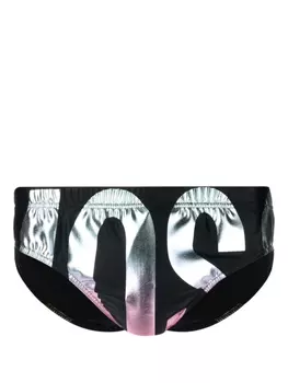 Moschino плавки с логотипом, черный