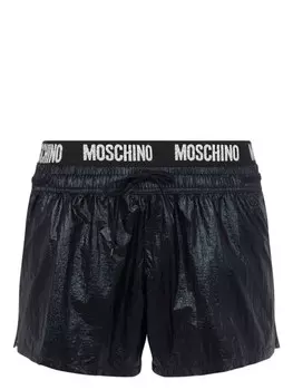Moschino плавки-шорты с логотипом, черный