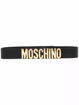Moschino ремень с логотипом, черный