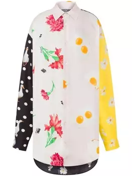 Moschino рубашка с принтом, белый