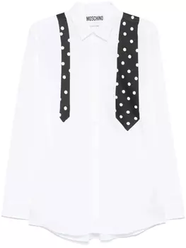 Moschino рубашка с принтом, белый