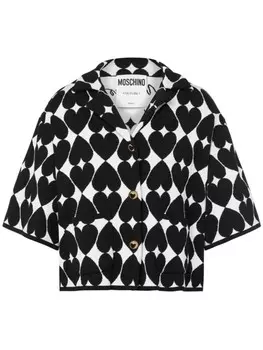 Moschino рубашка с узором, черный