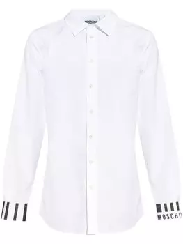 Moschino рубашка со штрих-кодом, белый