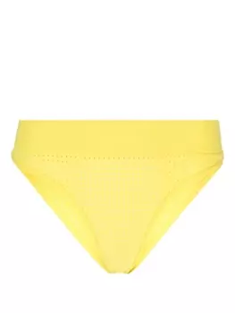 Moschino сетчатые трусы-стринги с логотипом, желтый